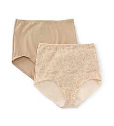 Bali Light Control Stretch Cotton Brief Panty - 2 Pack X037
