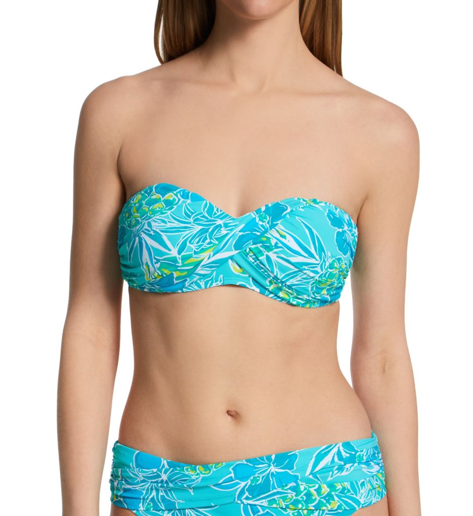 Bleu Rod Beattie Escape to the Beach Twist Front Bandeau Swim Top EB23129