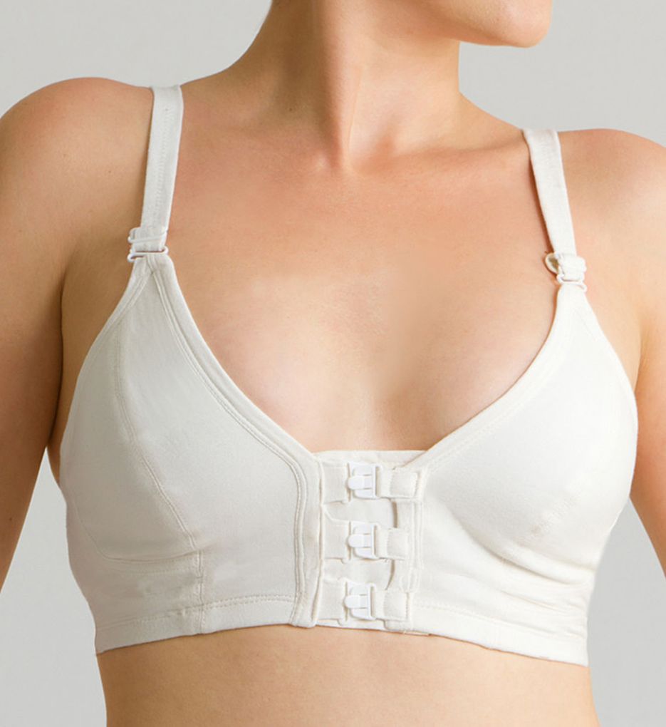 Cottonique Latex Free Front Closure Support Bra - Queen W12227 Cottonique Latex Free Front Closure Support Bra - Queen W12227