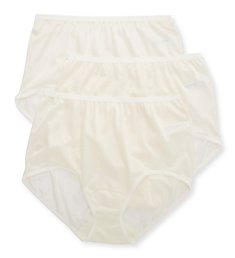 Cuddl Duds Lorraine Nylon Full Brief Panty - 3-Pack LR103P3