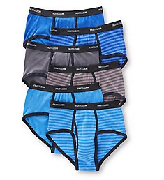 Fruit Of The Loom Stripes & Solids Briefs - 6 Pack 6P4619