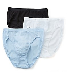 Hanes Cotton Hi Cut Panties - 3 Pack D43L