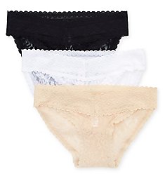 Special Intimates Low Rise 4 Way Stretch Lace Bikini Panty - 3 Pack SP1002