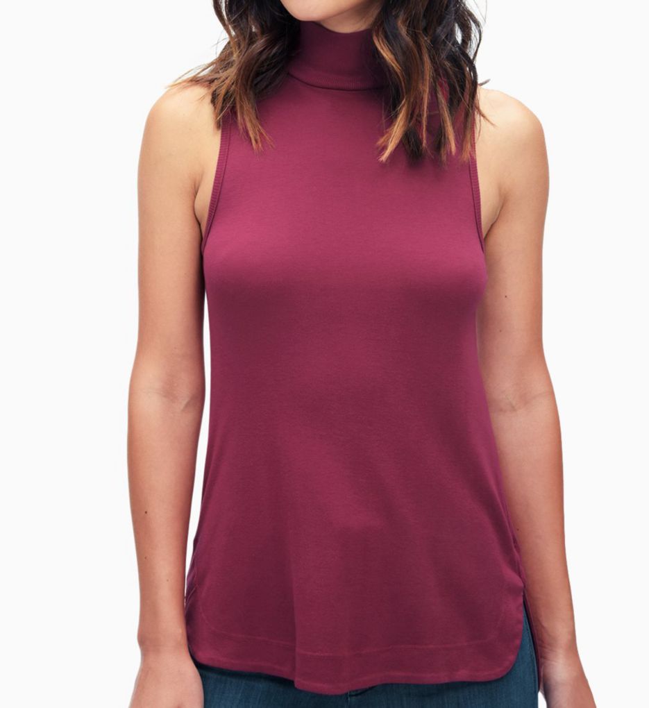Splendid 1X1 Turtleneck Sleeveless Tee ST10681 Splendid 1X1 Turtleneck Sleeveless Tee ST10681